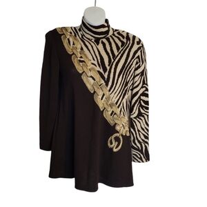 St. John animal print sweater